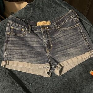 Hollister Short-Short high rise Dark Blue Jean Shorts